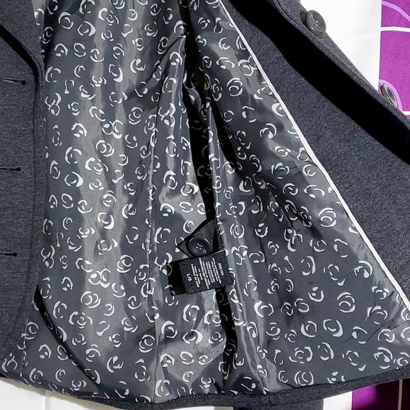 Original Nicole Miller Dark Grey 3-Button Blazer Coat -Size Large (extra button) - Picture 10 of 12